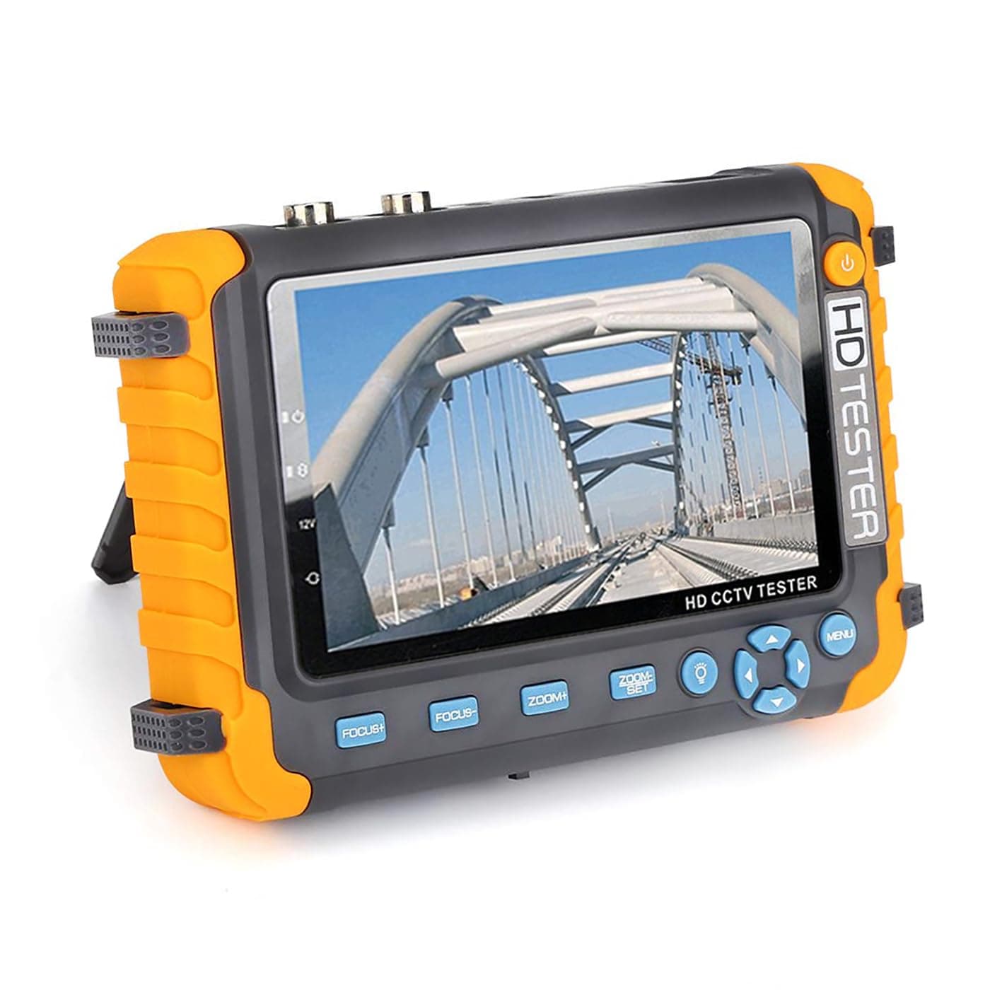 Newest 4-In-1 CCTV tester Support 5MP AHD 5MP TVI 4MPCVI CVBS Camera test With VGA/HDMI Input Rs485 UTP Cable Test DC12V 1A Power Output