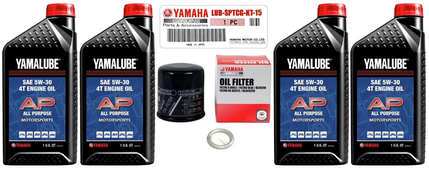 YAMAHA Sport II Motorcycle AP SAE 10W40 Oil Change Kit 2007-2013 YZF-R1 / 2006-2013 YZF-R6 LUB-SPTCG-KT-15