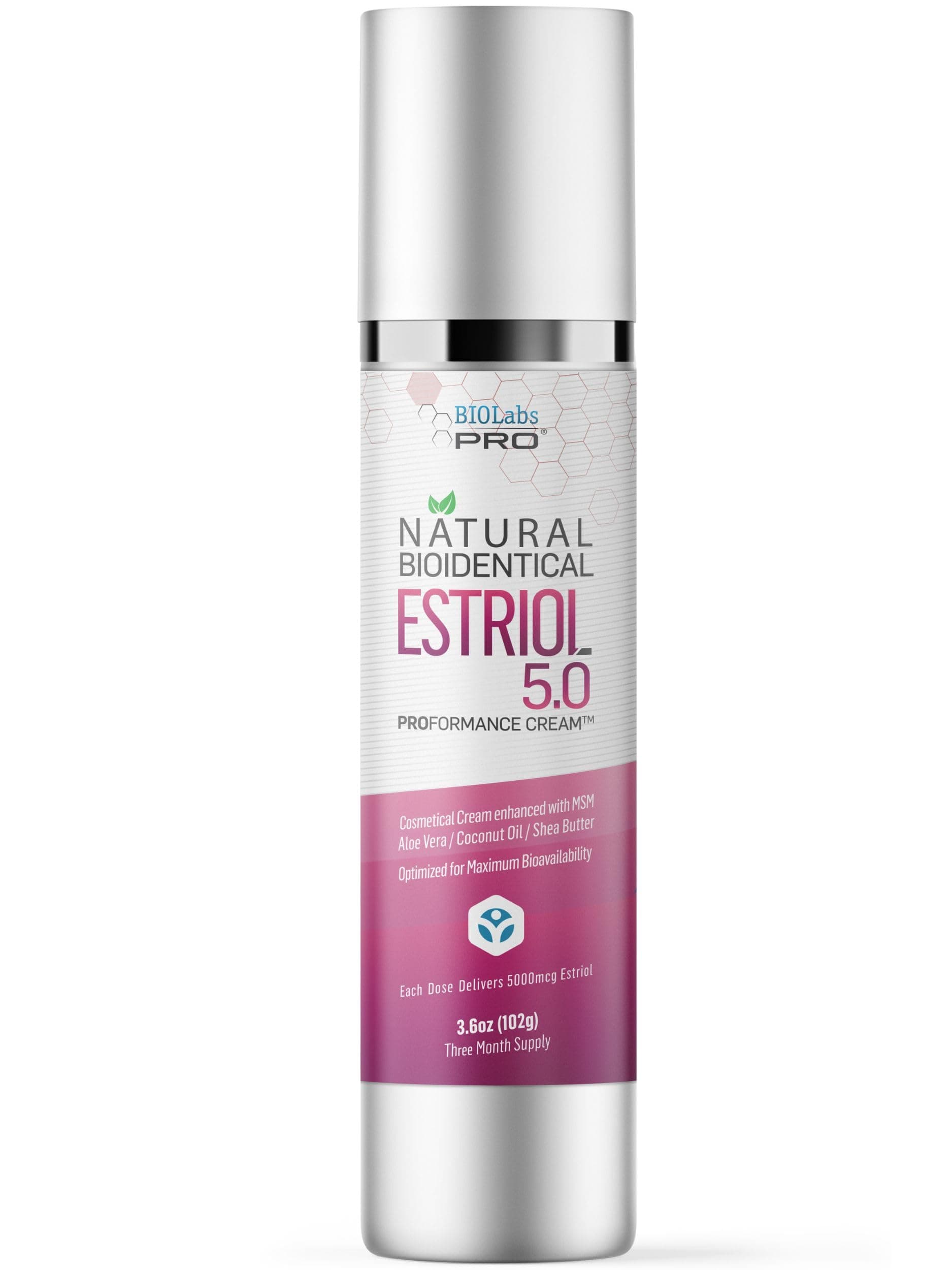 UltraSpa Skincare BIOLabs PRO Natural Bioidentical Estriol Beauty Cosmetic Cream For Women, Three Month Supply (3.6 oz)