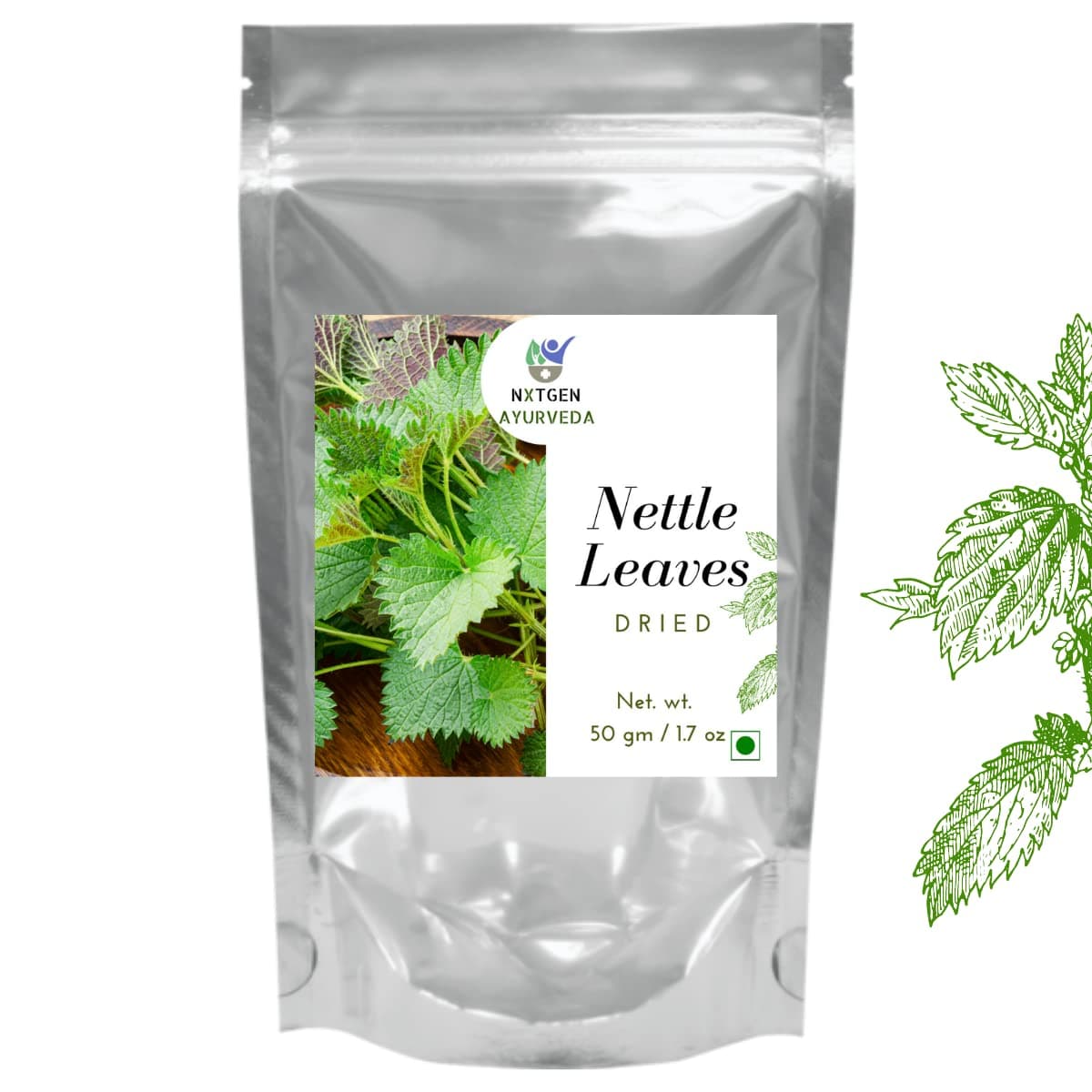Nxtgen Ayurveda Nettle Leaf | Dried | 50g | Himalayan Leaves