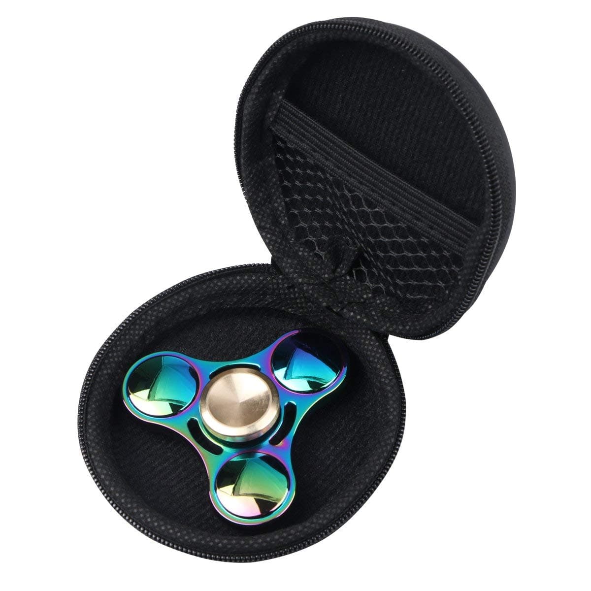 EDC Hand Spinner Metal Fidget ADHD Focus Toy Ultra Durable High Speed Anxiety Relief Toys,Rainbow Color