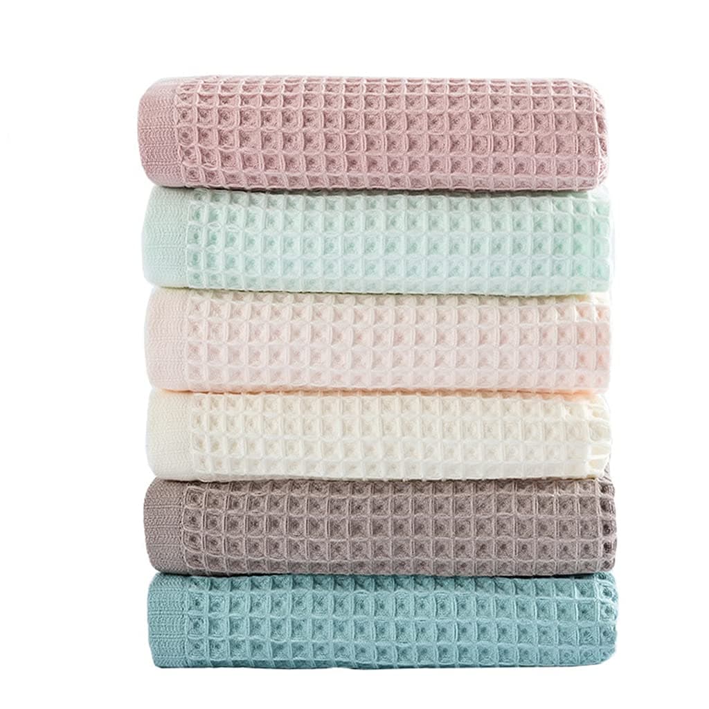 6 Pack Waffle Weave Dish Cloths, 13x13 Inch 100% Cotton Kitchen Towels for Washing Dishes - Super Absorbent, Quick Drying Dish Rags (Mixed Colors)
