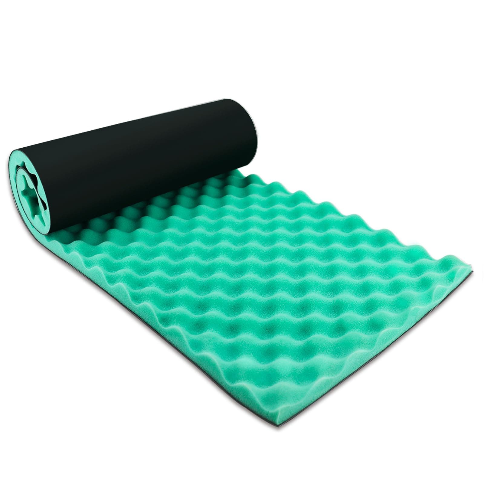 BXI Double Noise Blocker Sound Proof Foam, 39.4 X 13.4 X 1 Inch Egg Crate Foam Rubber Sound Deadening Material, Sound Dampening Acoustic Foam Panels for HVAC, Pipe, Machine, Window, Wall, Door