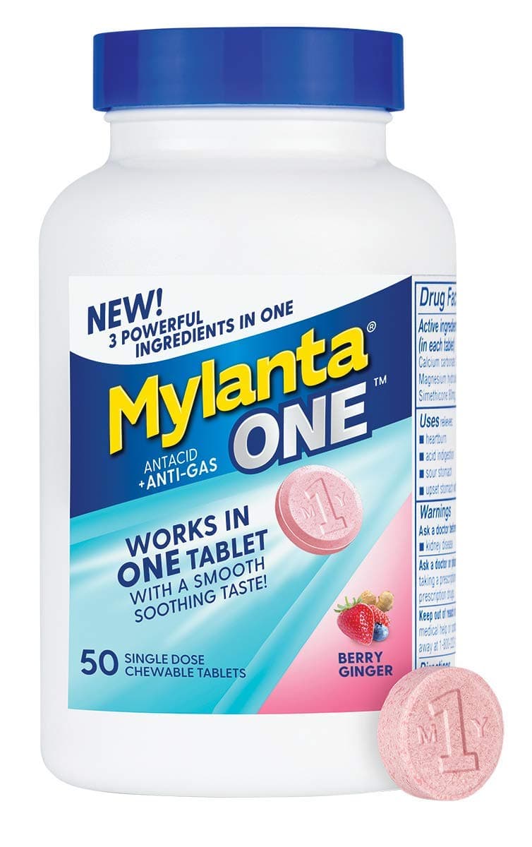 Mylanta One, Berry Ginger Flavor, 50 Count, Eco Care