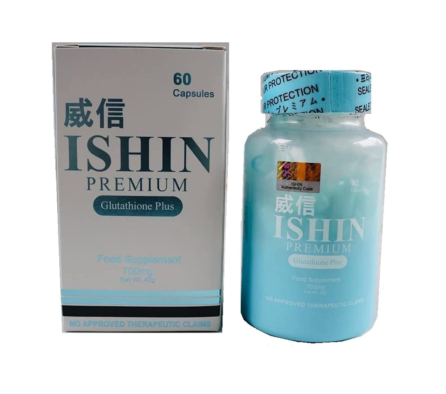 Ishin Japan Premium White Glutathione Plus 60 Capsules by Central Warehouse