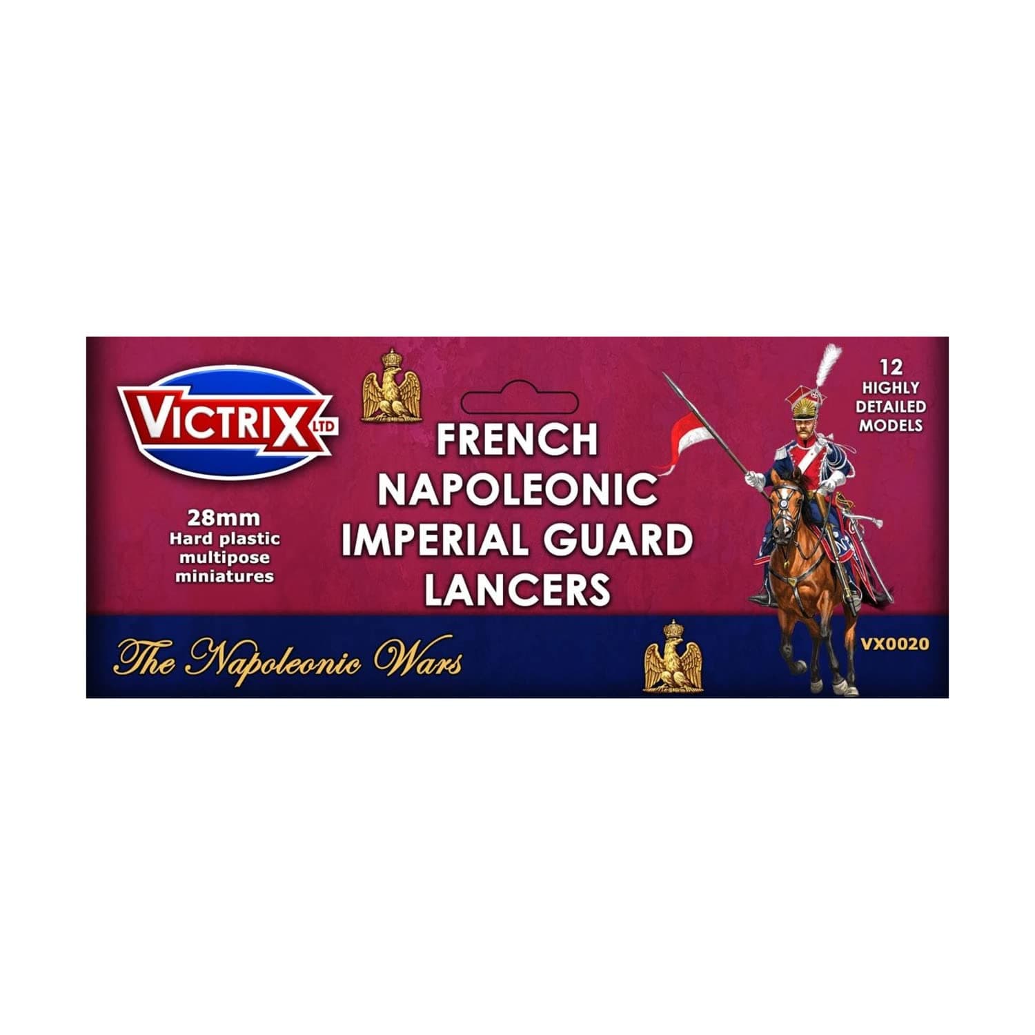Victrix - French Napoleonic Imperial Guard Lancers - 12 Figures - 28mm Plastic Miniatures - Napoleonic Wars