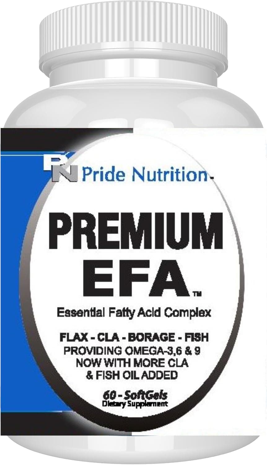 - Premium EFA Omega 3-6-9 Supplement for Men and Women 5 in 1 - EPA, DHA, GLA, ALA & CLA Essential Fatty Acids with Fish Oil - Softgel Pills