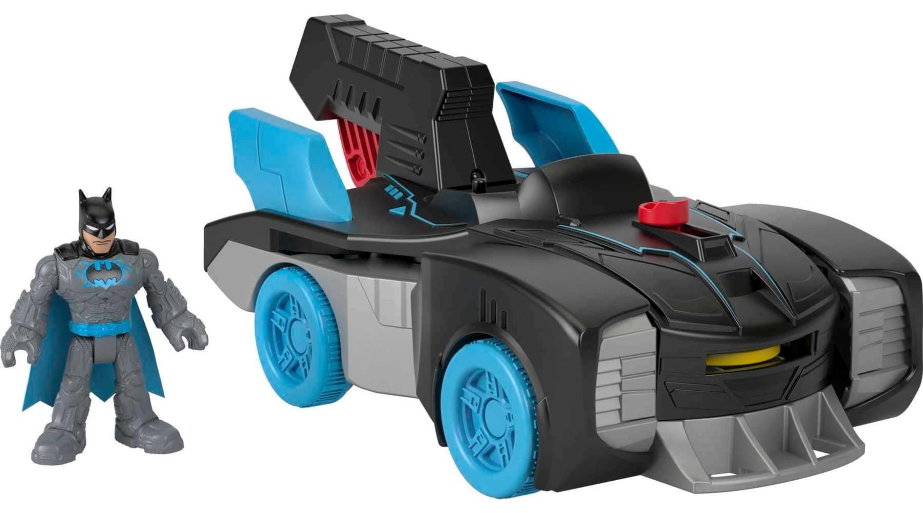 Imaginext DC Super Friends Batman Toy Bat-Tech Batmobile Car & Light-Up Figure for Preschool Pretend Play Kids Ages 3+ Years