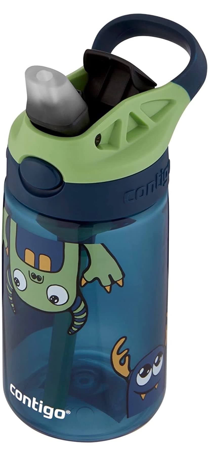 ContigoKids Straw Water Bottle with AUTOSPOUT Lid 14oz Monsters