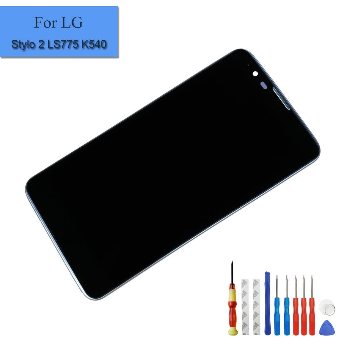 LCD Display Touch Screen Compatible with LG G Stylo 2 LS775 K540 Digitizer Screen Assembly with Frame Black + Tools
