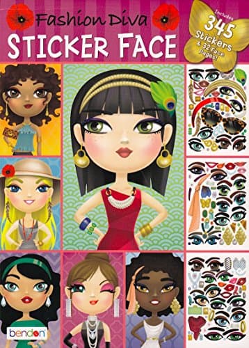 Bendon Fashion Diva Face Repositional Fun Stickers