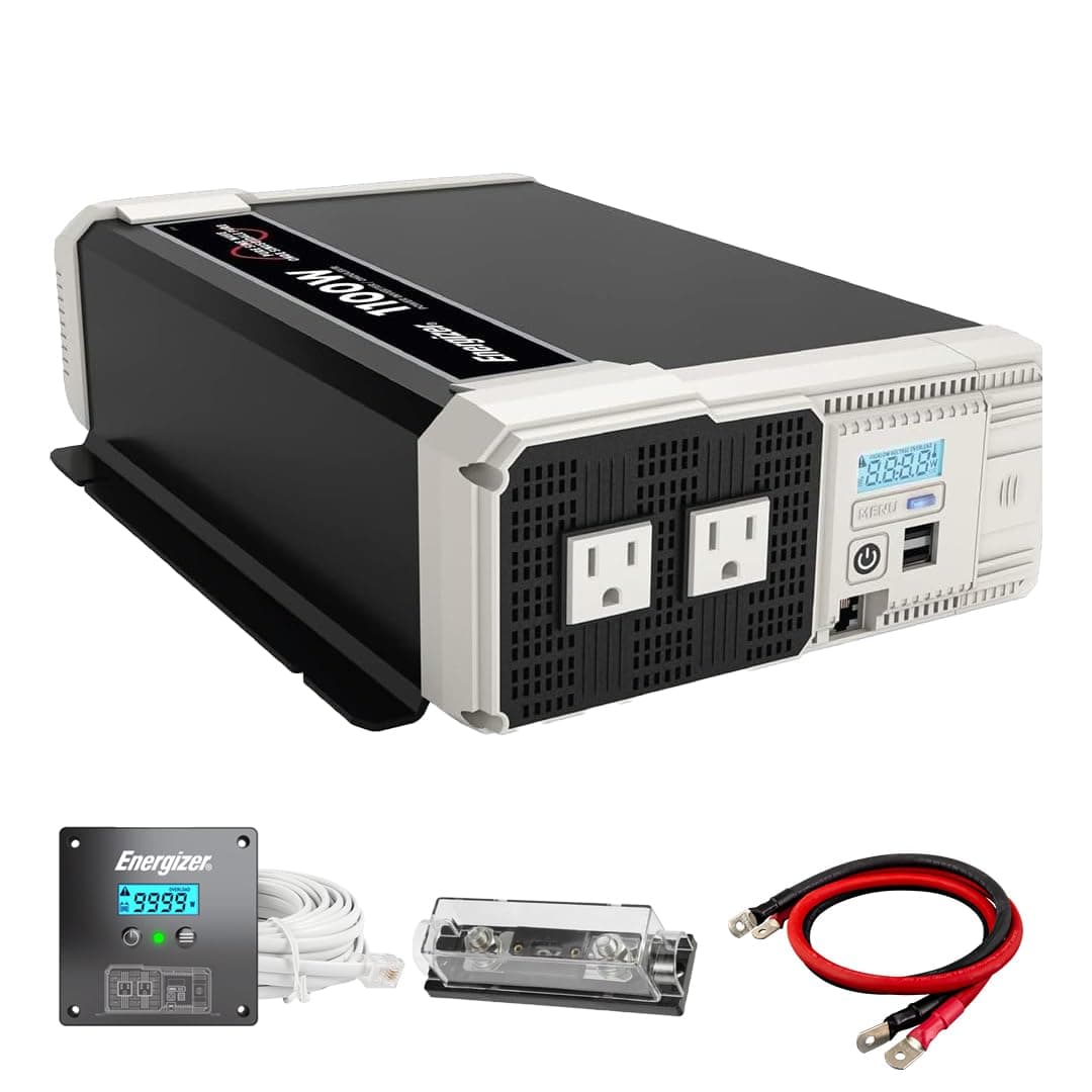 1100 Watt 12V to 110v Pure Sine Wave Inverter Dual AC Outlets & USB, Installation Kit Included, Automotive Power for Tools, Camping Essentials & Car Accessories - ETL Approved UL STD 458