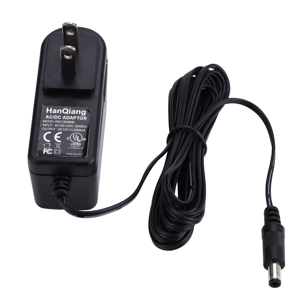 DC 12V 1A Power Supply,AC 100-240V to DC 12V 24W Power Adaptor,Switching Power Supply with 5.5x2.5mm DC Barrel for LED Strip Lights,Security Camera,Link,Printer,Scanner,Router,Monitor,Black