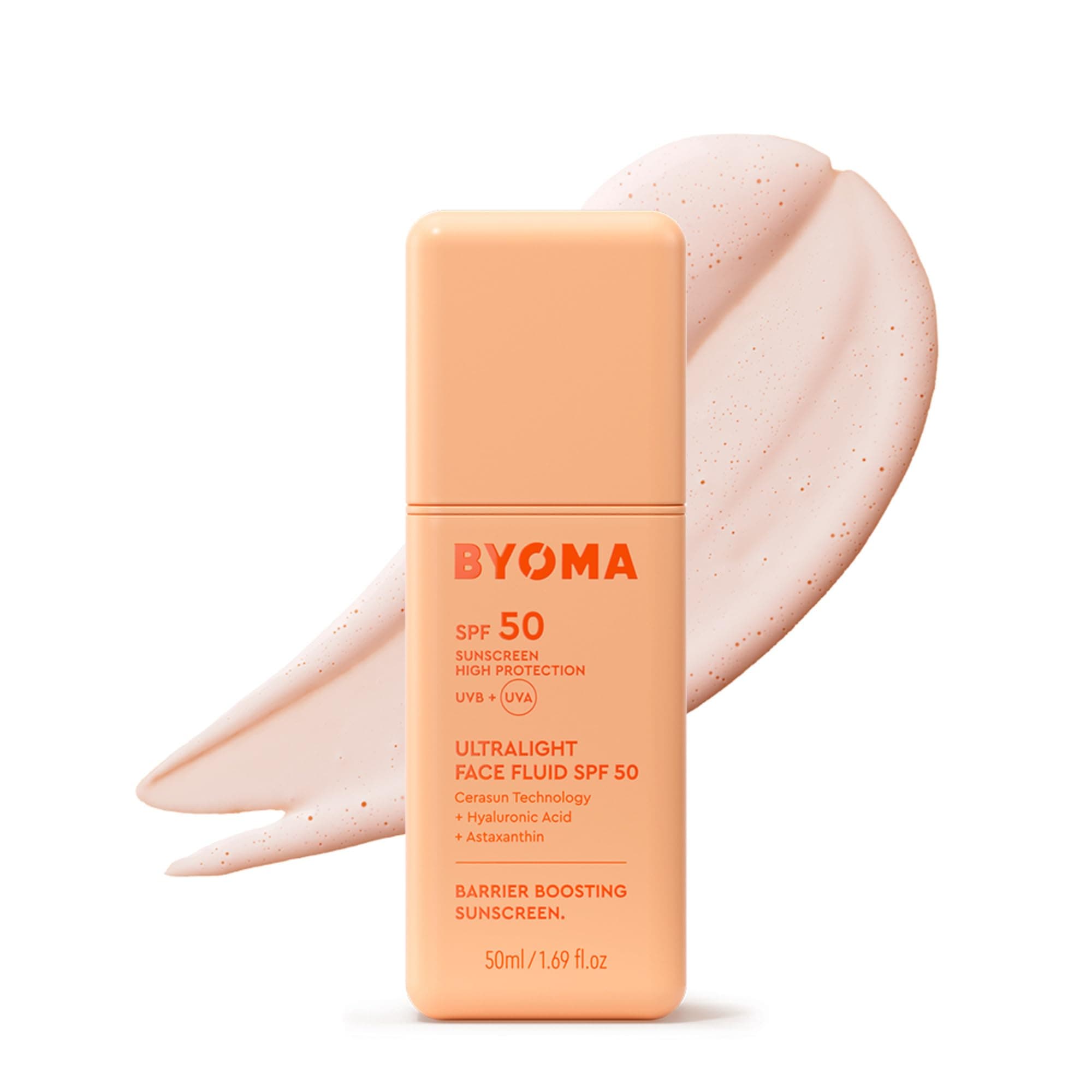 BYOMA SPF 50 Face Fluid - Ultra-Lightweight Facial Sunscreen for All Skin Ton...