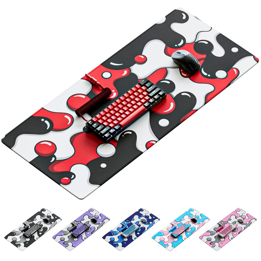 Kraken Gaming Mouse Pad Large Red XXL Mouse Pad for Gaming - Desk Mat for Keyboard - Thick Artisan Mousepad for Desk (Darth Drip)