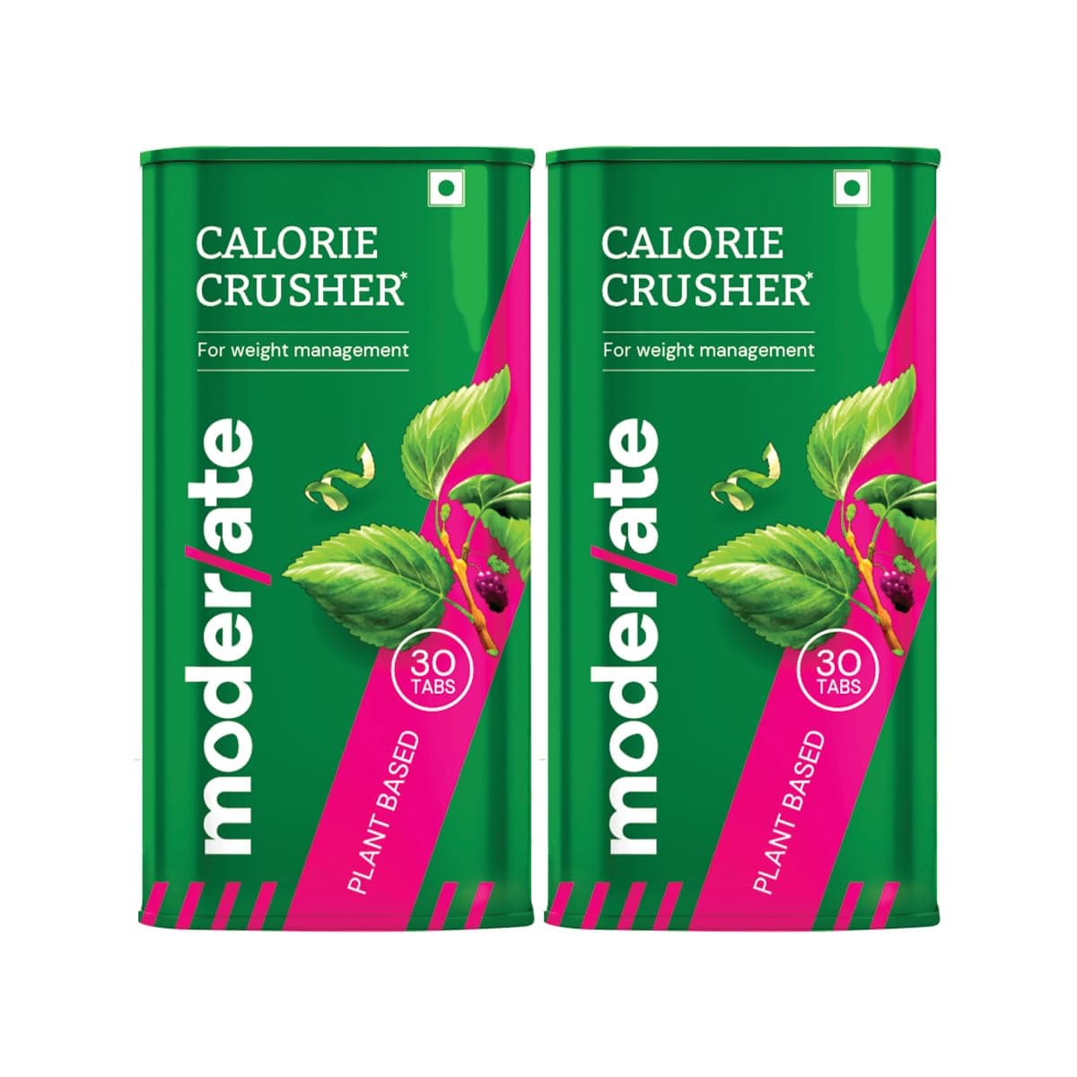 Moderate Calorie Crusher - Plant Based Calorie Blocker with Mulberry Leaf & Apple Peel | Supports Weight Management | Helps Reduce Post-Meal Carb & Sugar Impact | 30 tablets