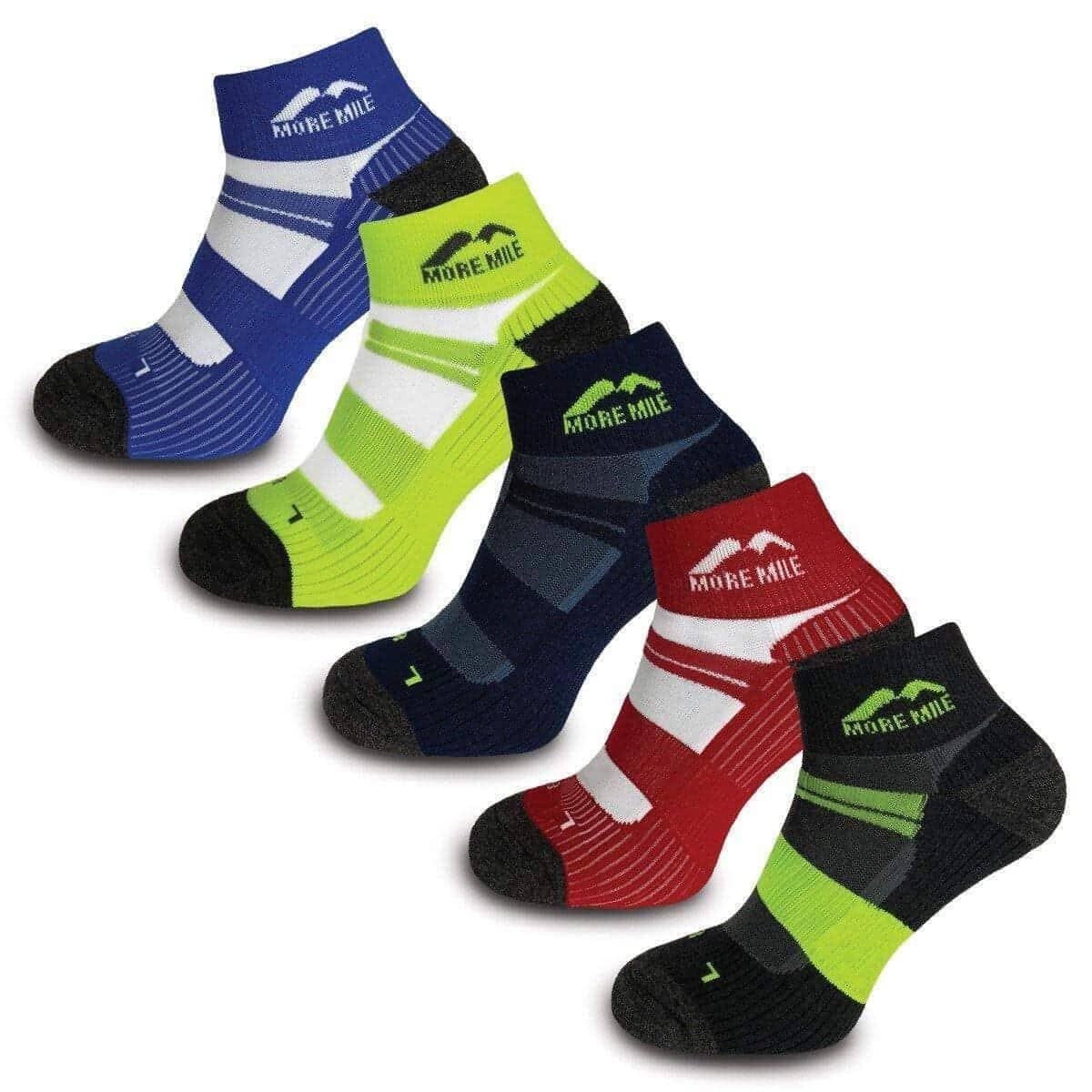 Endurance Mens Running Socks 5 Pack Coolmax Cushioned Breathable