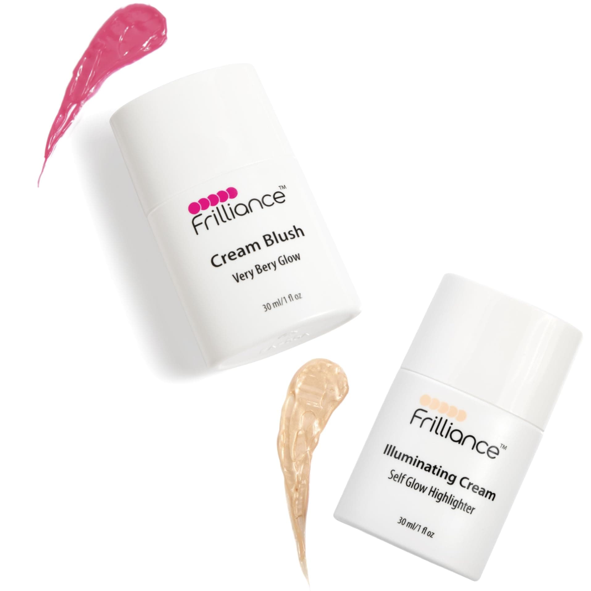 FrillianceCheek Duo, Very Berry Glow, Illuminating Highlighter Tint, Cruelty Free Hypoallergenic for Teens of All Skin Types