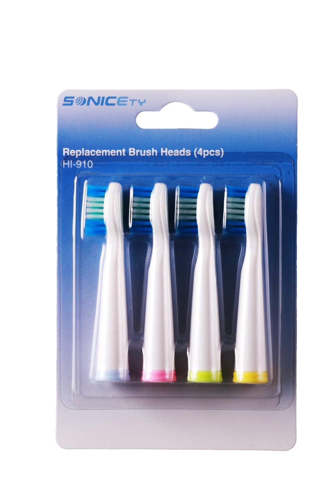 Replacement Brush Heads for Sonicety HI-910 HI-503, 4-Pack