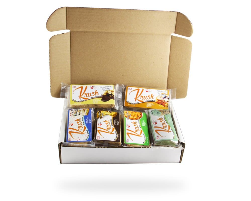 Krush Natural Protein Bars, Pack of 12 (Krush Variety Box)