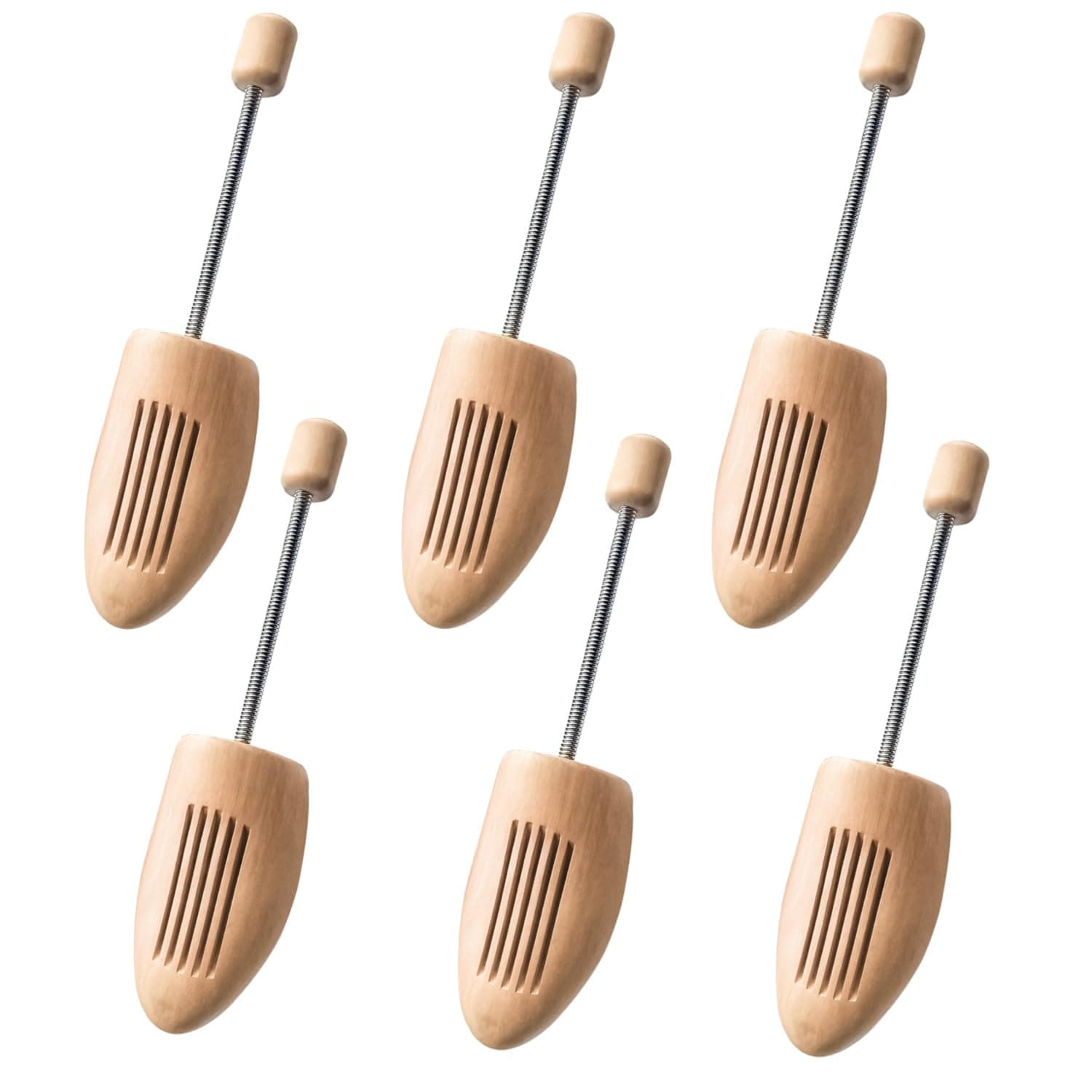 – 3 Pack Spring Wooden Shoes Tree Adjustable Solid Lotus Shoe Shaped Shoe Lasts Wooden Shoe Stretcher Sweat-absorbing Men Women Leather Sneakers Canvas High Heels Sandals Boots UK 3-59 (EU 35-42)