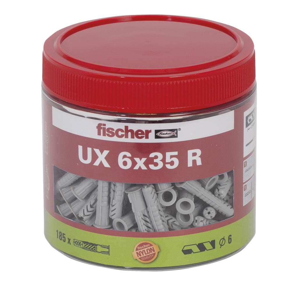 Fischer UX Universal Plug 6 x 35 R Box of 185, 531027