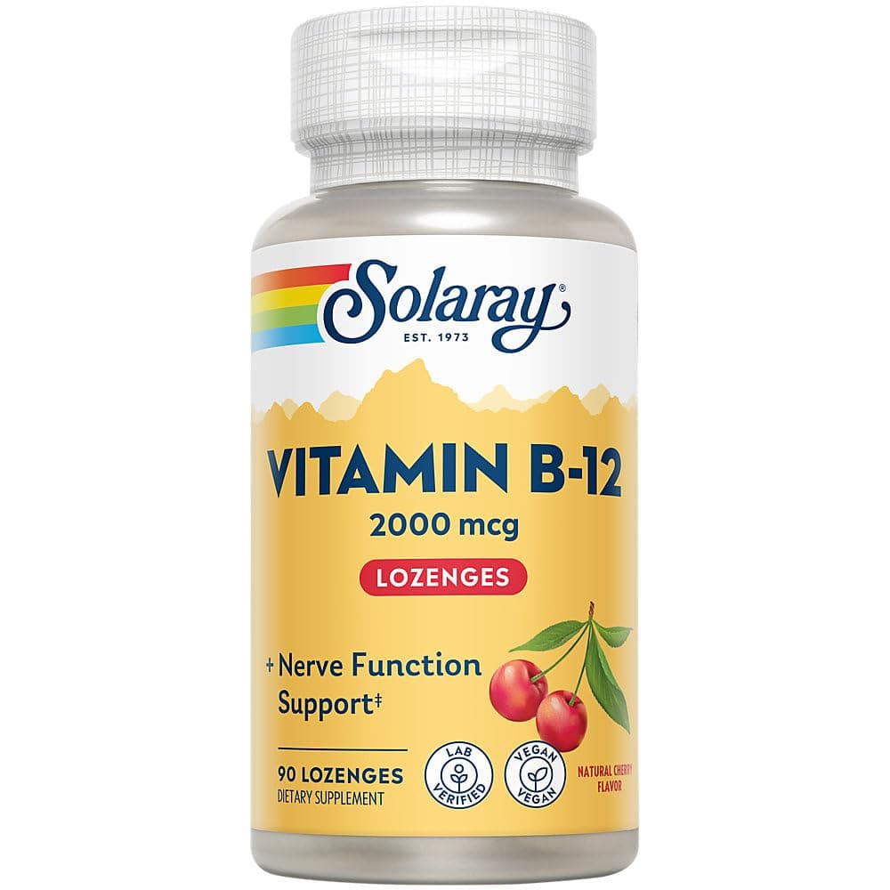 Solaray Vitamin B 12 2000mcg, 90 Lozenges