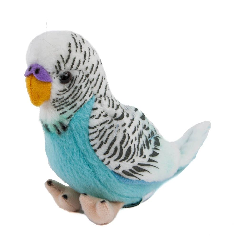 Teddys Rothenburg Cuddly Toy Budgie/Parakeet 12 cm Turquoise; Sitting Plush toy Parakeet