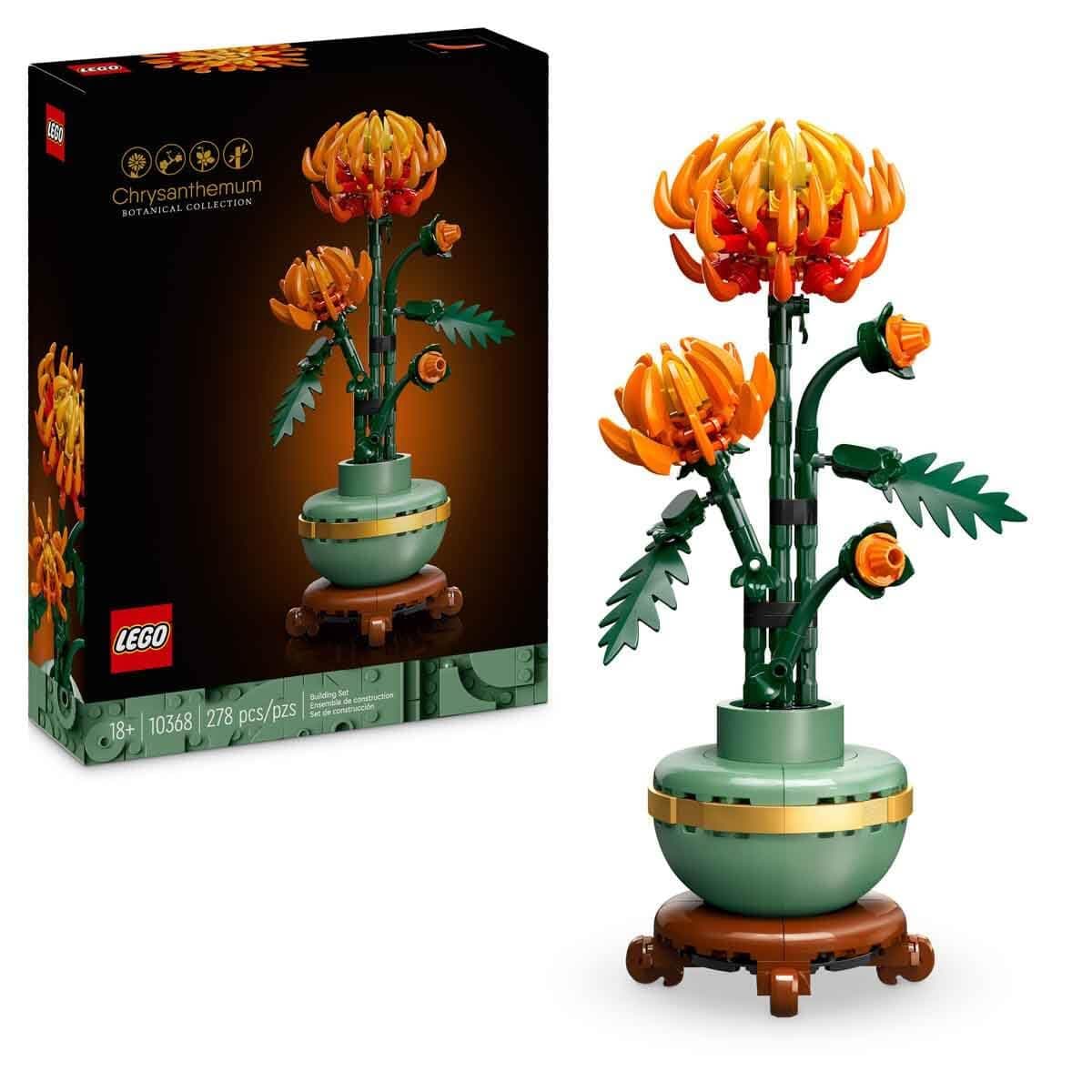 - Icons Chrysanthemum Flower Decor Building Set 10368 Building Blocks for 18+ Gift
