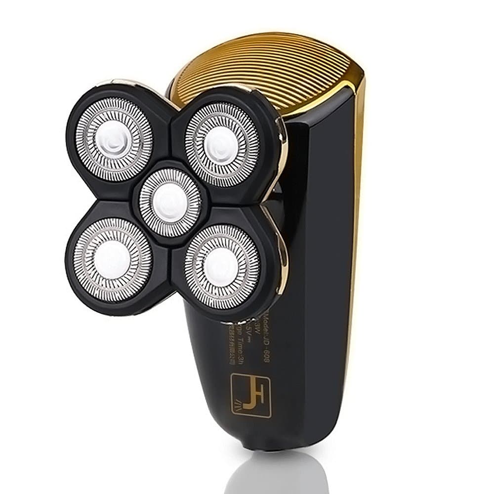 2 in 1 Professional 5D Floating Electric Shaver Razor For Men Wet Dry Cordless Rotary Shaver Nose Hair Trimmer Facial Cleaning Brush Waterproof USB Rechargeable