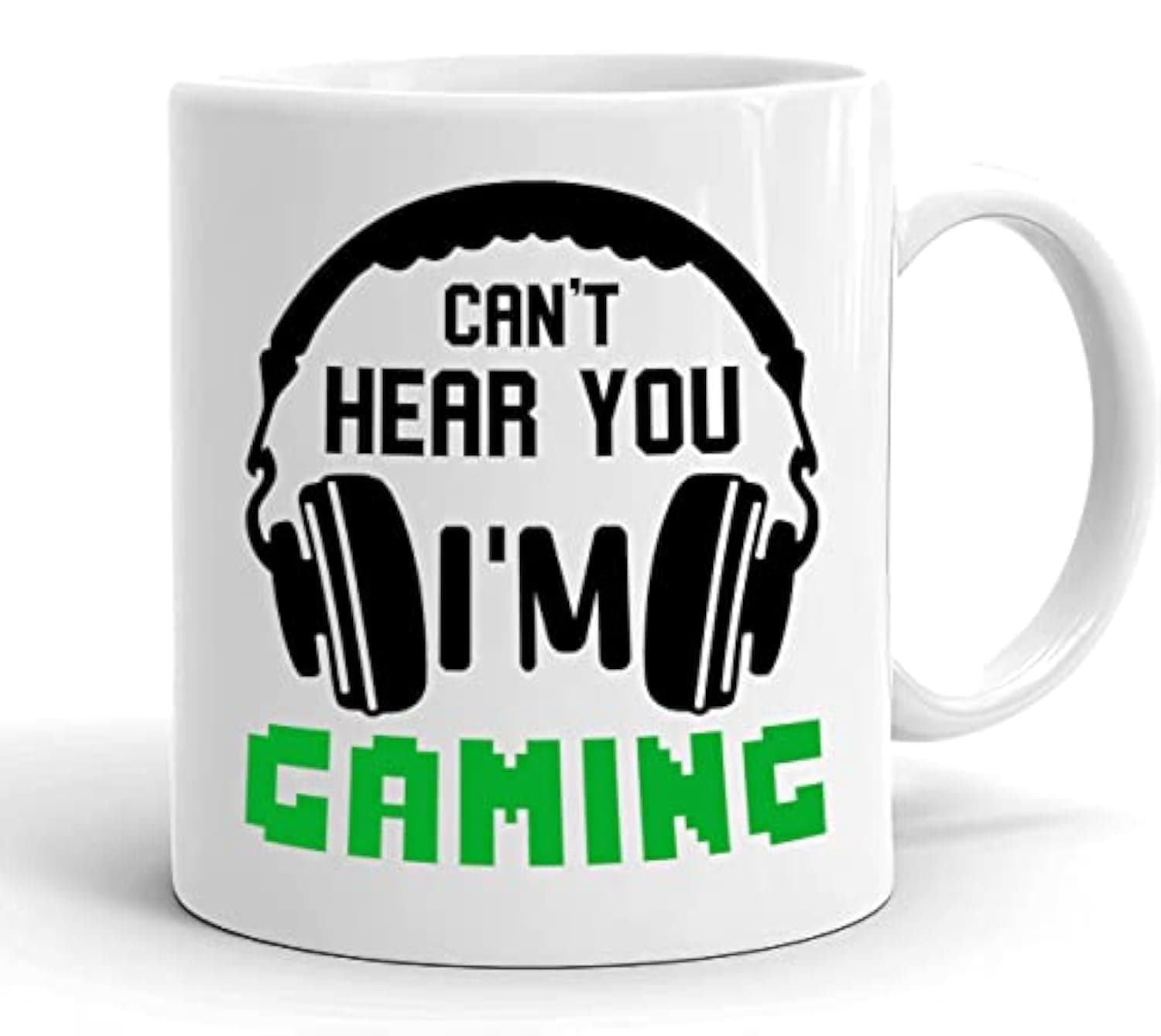 KrysDesigns Can't Hear You I'm Gaming Mug - Gamer Coffee Mug - Video Game Player Gaming Mug - Coffee Mug 11oz, White