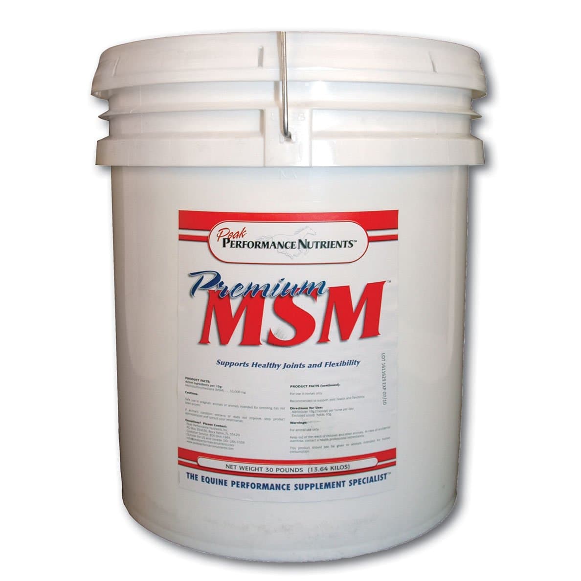 Peak Performance MSM Premium Joint Supplement for Horses - 30 LB