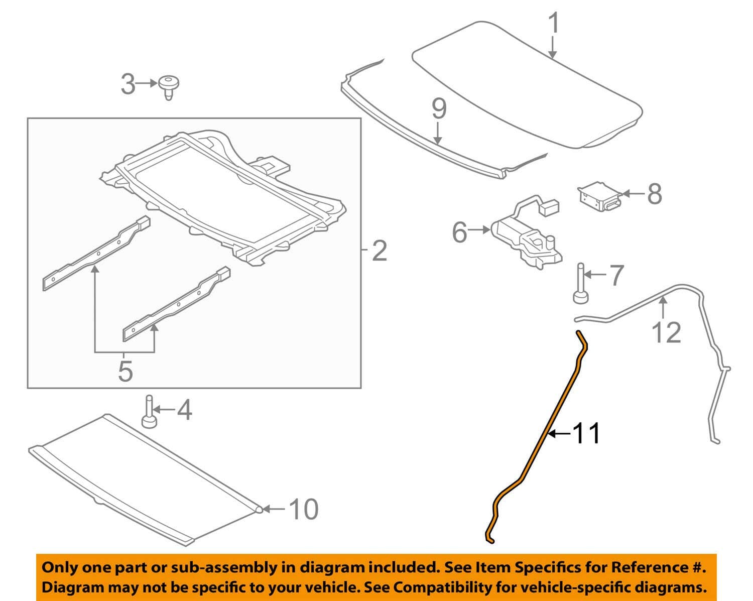 Land Rover Genuine SUNROOF Water Drain Front Tube LR3 LR4 OEM New EEH500100