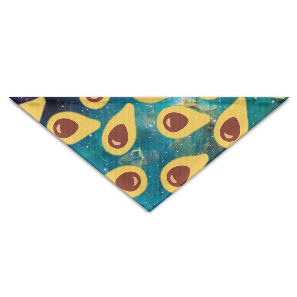 Fruits Avocado In Space Pet Puppy Dog Triangle Head Scarf Bandana Bibs Collars Neckerchief