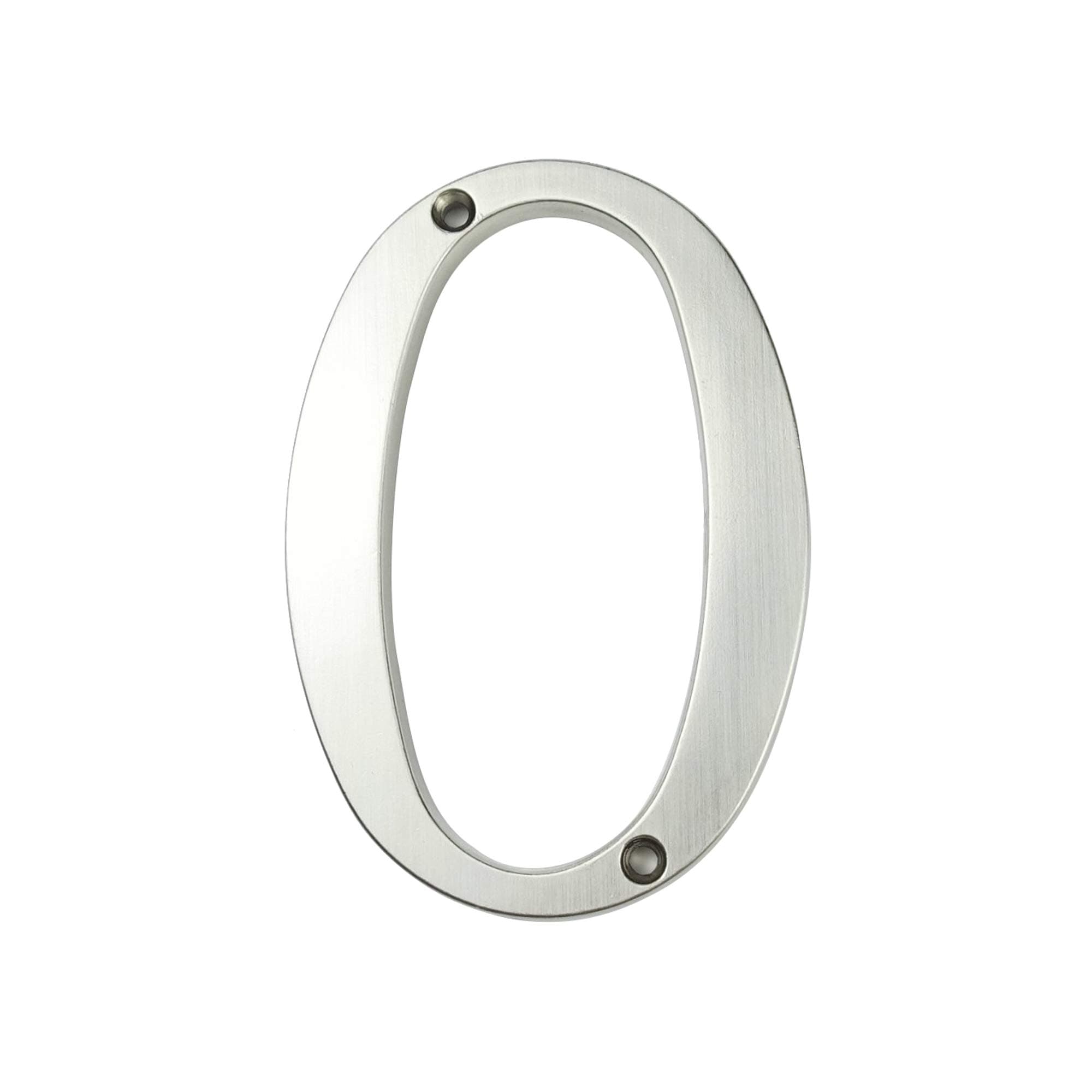 HASWARE House Number Sign 4 inch Modern Door Numbers Signage Plaque Street Home Address Numerals Zinc Alloy (0, Silver)