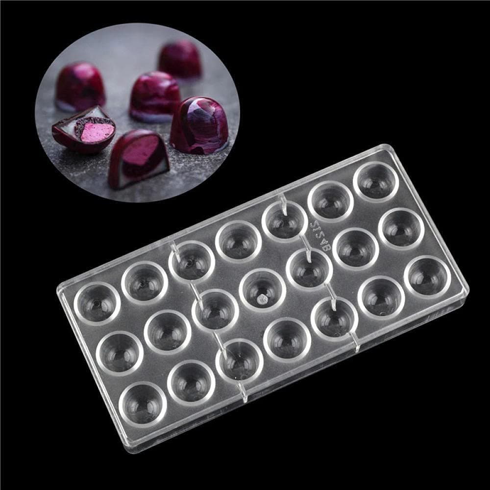Baking mould 3D Half Oval Clear Chocolate Mould Big Size Classic Candy Baking Pastry Tool Polycarbonate Chocolate Mould Ice cube mould Brotbackformen