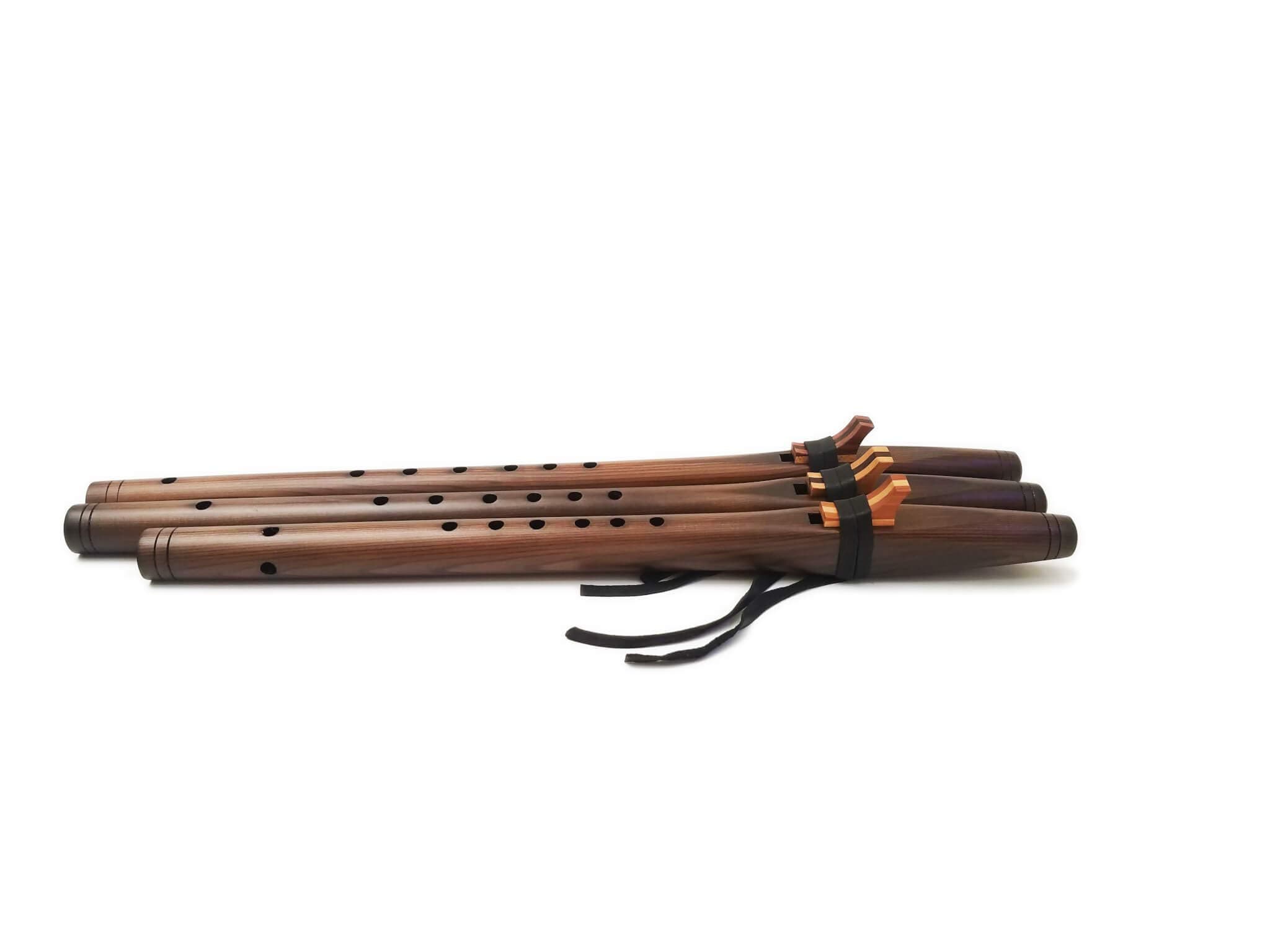 SoundScape Native American Flute (A, G, F#) - Dark Stained Cedar A
