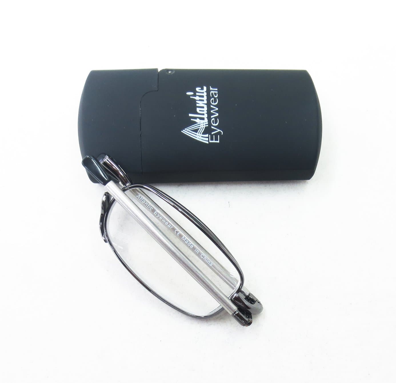 Atlantic Eyewear AE0037 Folding Reading Glasses Gunmetal with Hard case (+1.50)