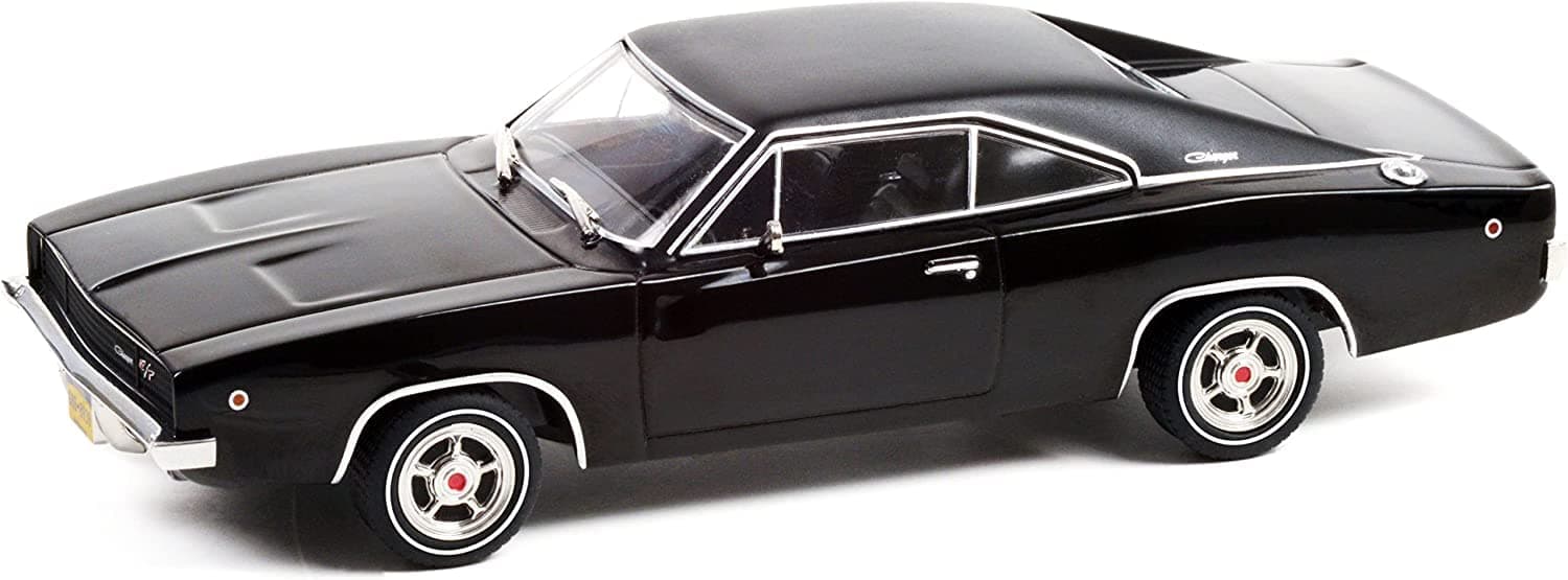 1968 Charger R/T Black with Black Vinyl Top John Wick 1/43 Diecast Model Car by 86608