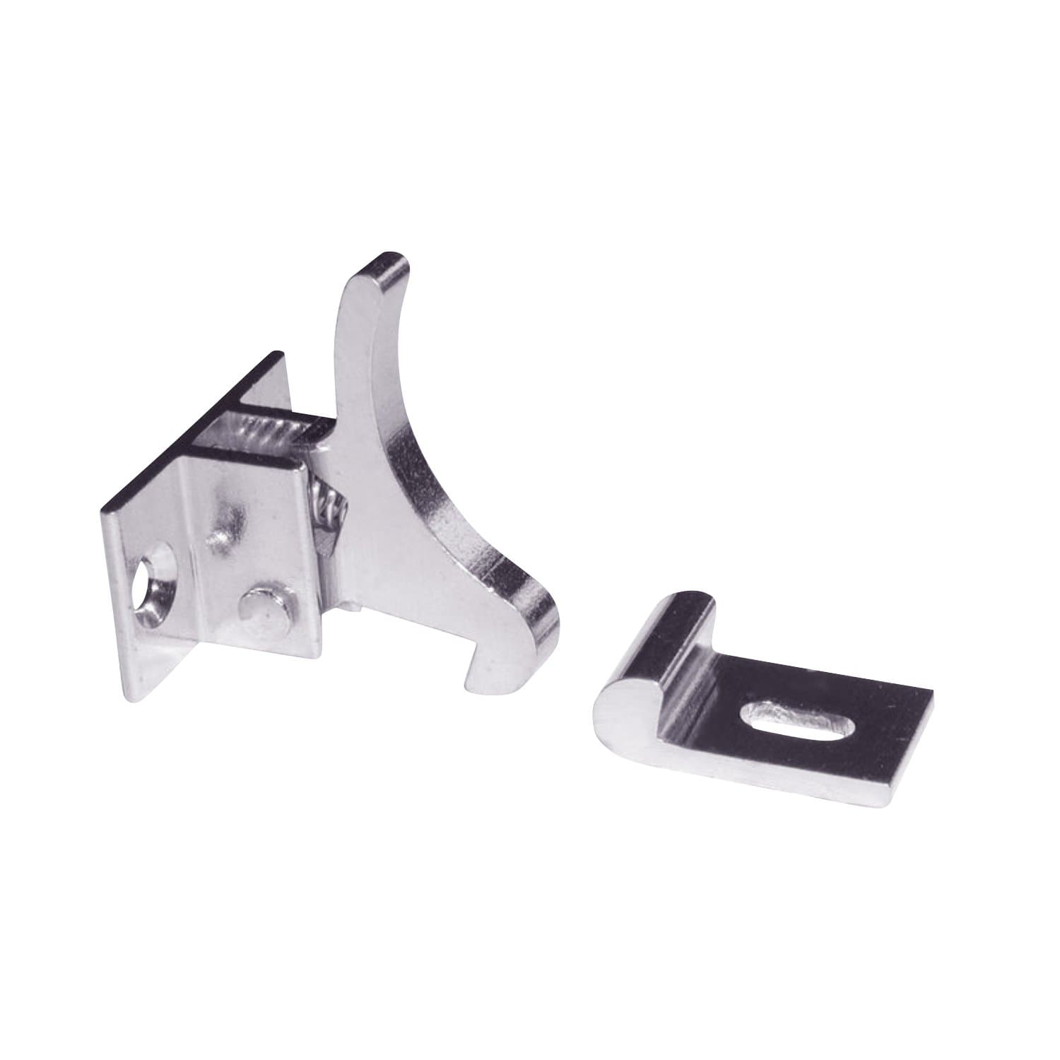 Rok Hardware Extra Heavy Duty Elbow Latch Cabinet Door/Window Catch with Screws (1, Nickel)