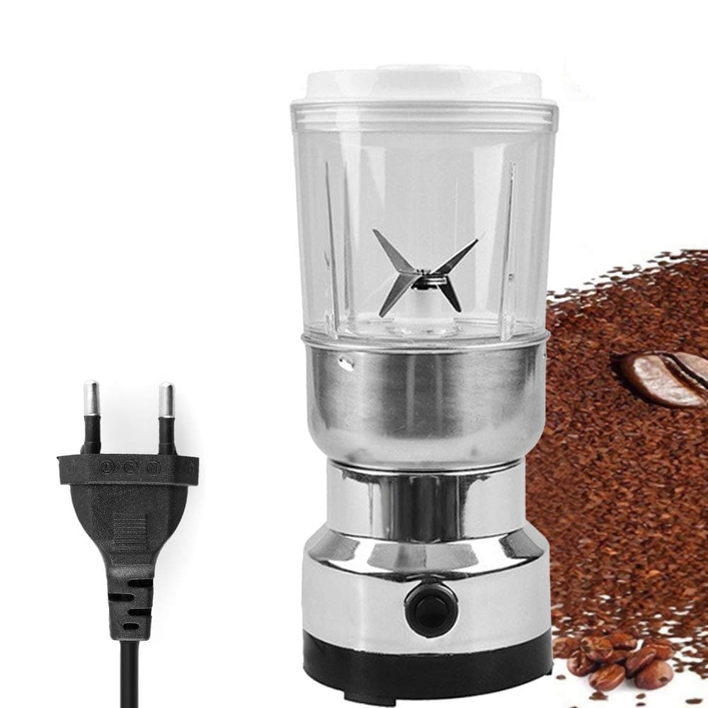 GoolRC Stainless Steel Electric Grain Grinder Herb Pulverizer Grinder 2-in-1 Household Superfine Grinding Powder Machine Powerful Coffee Grinder, 220V EU Plug