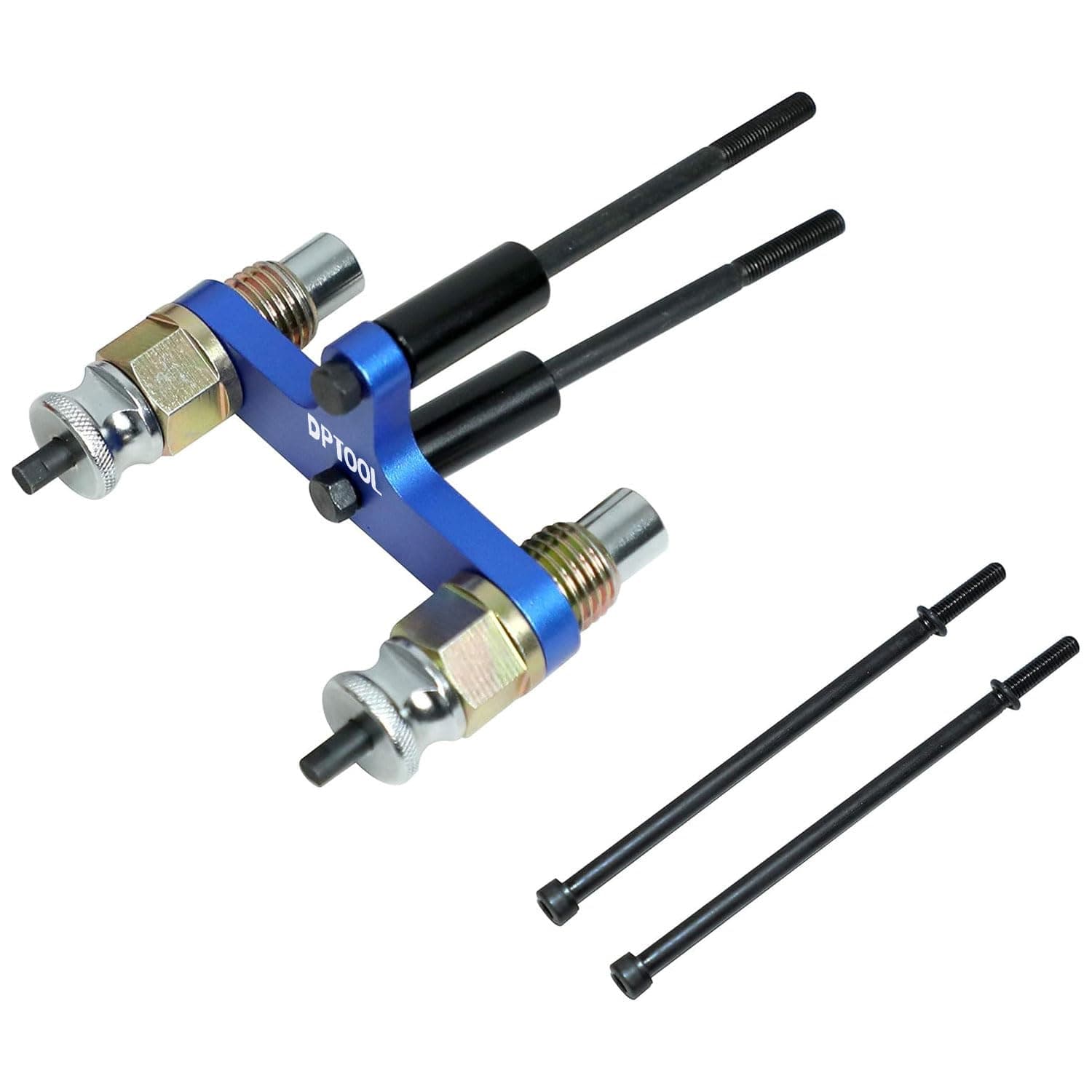 DPTOOL Fuel Injector Install & Remove Tool For BMW N20 N55 Engine Timing Tool Kit - Steel, Piston Valve, 2 Ports, 1/2 in Inlet, 0.39 in Outlet, HTZ201805