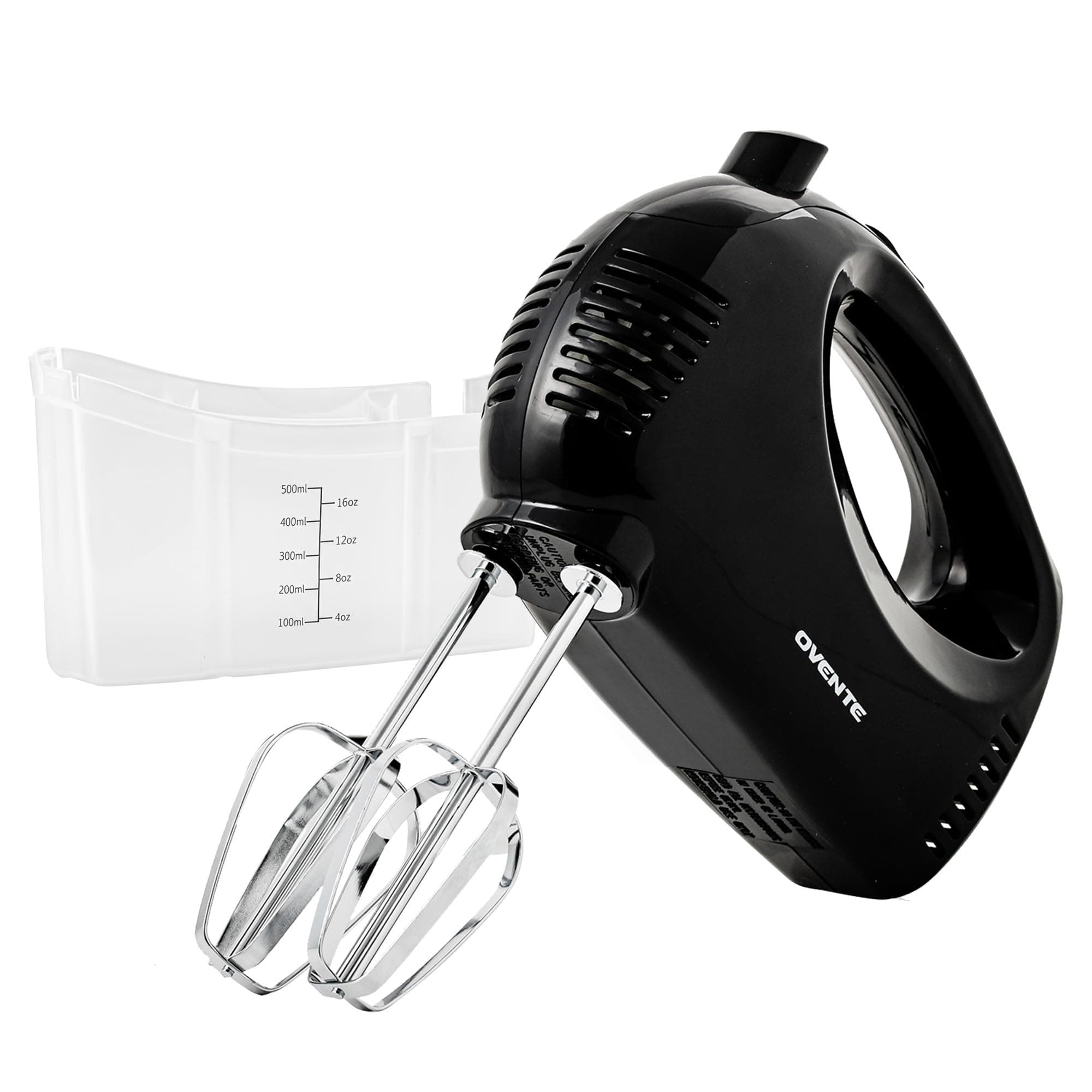 5-Speed Corded Electric Hand Mixer with Stainless Steel Whisks, Compact Portable Design with Snap-On Storage Case,150W Lightweight Handheld Mixer for Baking & Cooking, Black HM151B