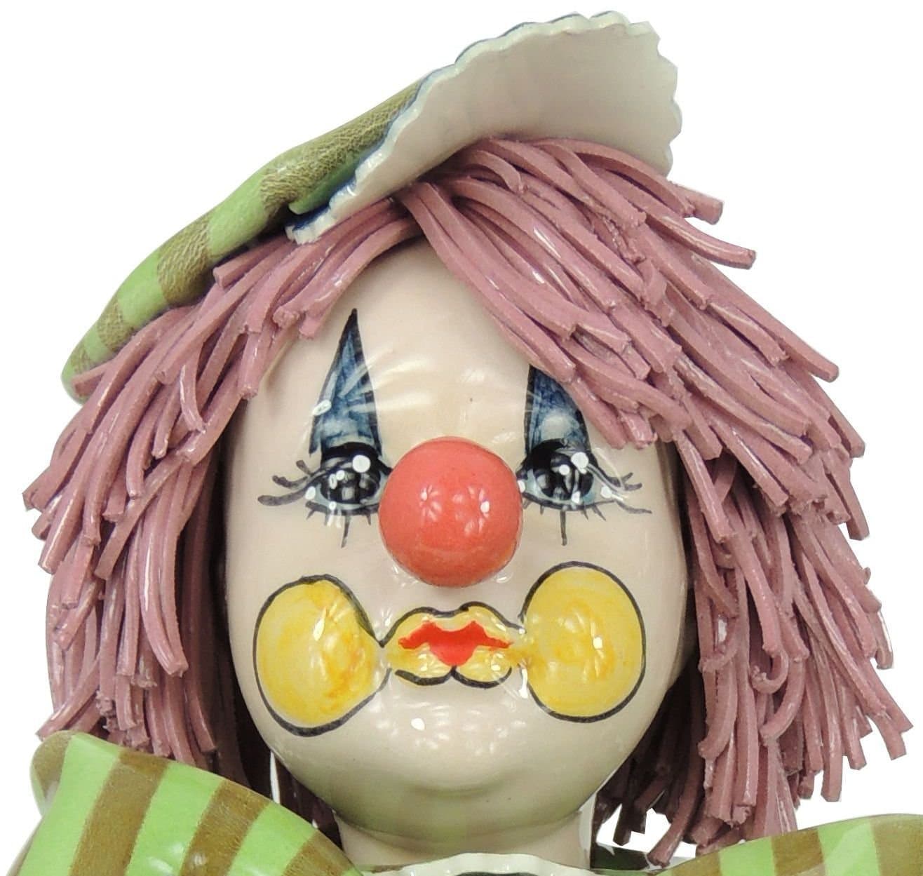 Handmade ceramic clown piggy bank of ceramic, by Zampiva