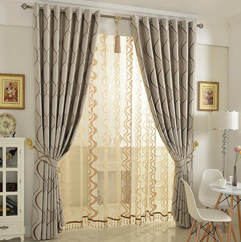 LIANGLAOI Thermal Insulated Blackout Curtains, Super Soft Blackout Curtains for Livingroom Modern Simplicity Bedroom Shading Sunshade 1 piece-coffee color 160x210cm(63x83inch)