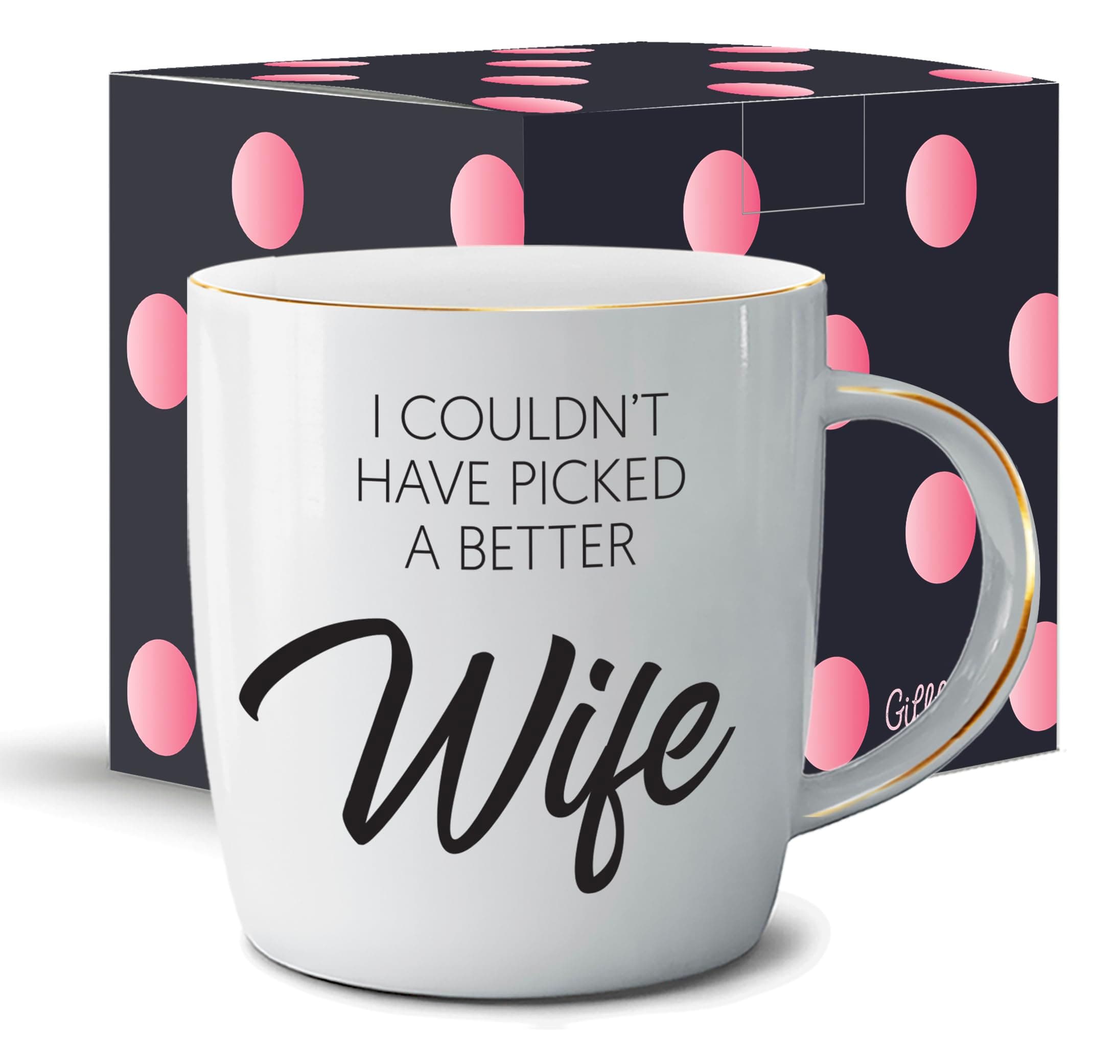 Gifffted Worlds Best Wife Ever Coffee Mug Gift, "You're Simply The Best Wife", Romantic Unique Funny Birthday Presents For Her and Anniversary, Wives Mugs Gifts From Husband, Women Day, 13 Oz Cup