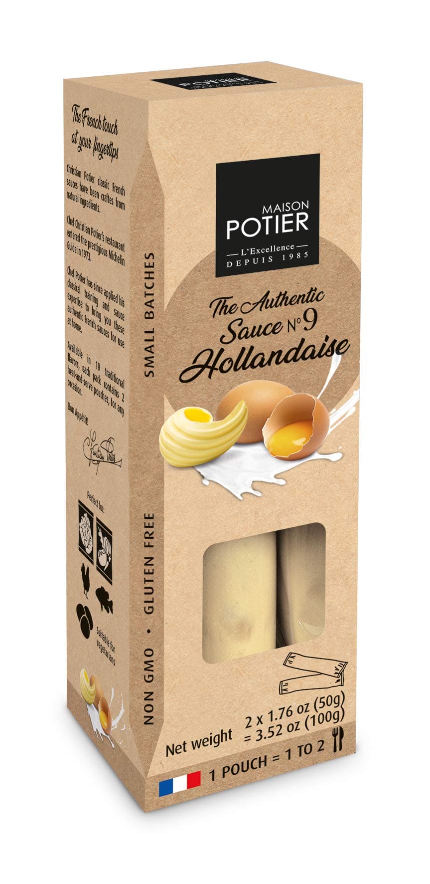 Maison Potier Sauces By Christian Potier 3.52oz, 2-Count (Pack of 2) (Hollandaise)
