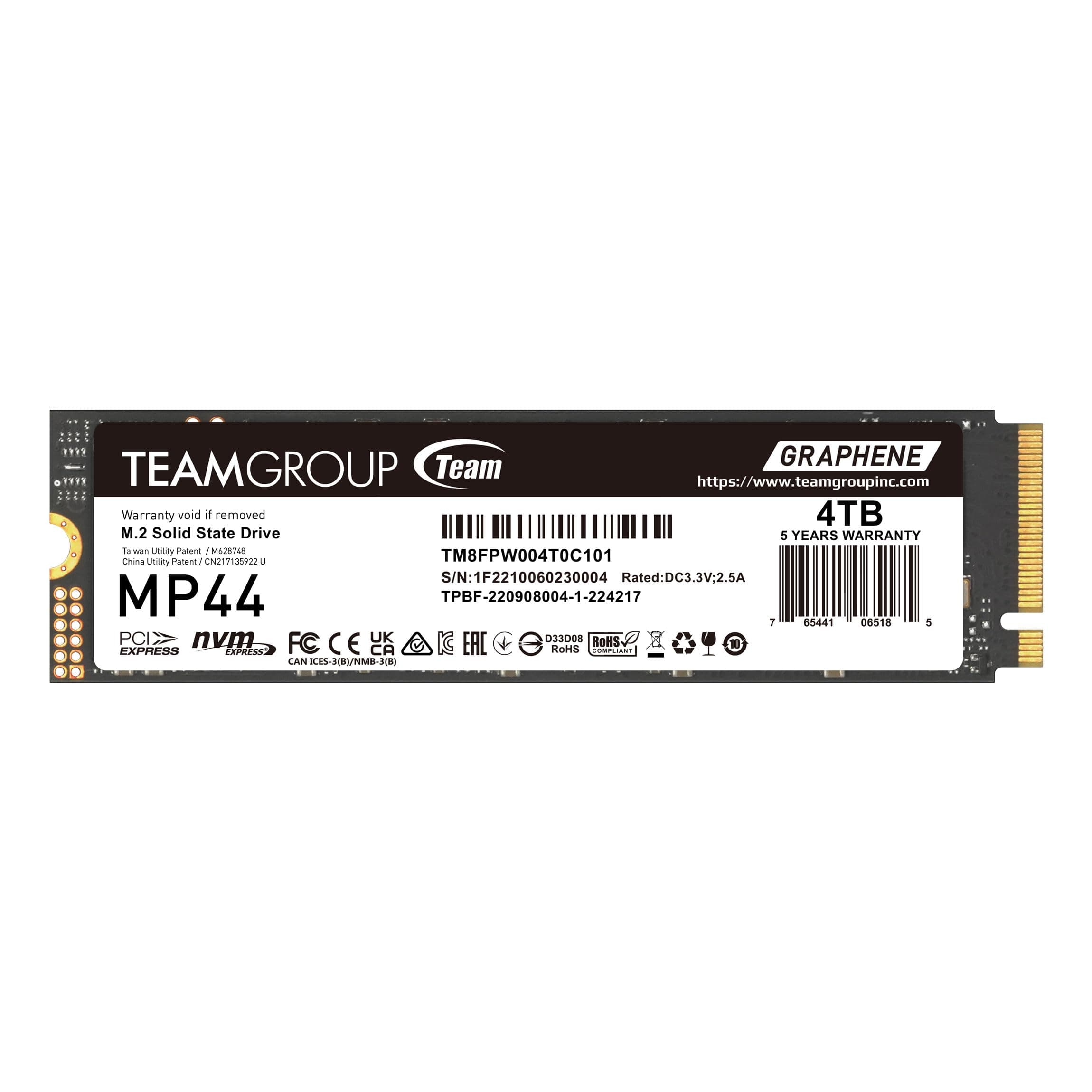 TEAMGROUP MP44 SLC Gen4x4 M.2 2280 PCIe 4.0 Memory Cache with NVMe for Laptop and Desktop SSD SSD Speed R/W up to 7400/6900MB/s TM8FPW004T0C101