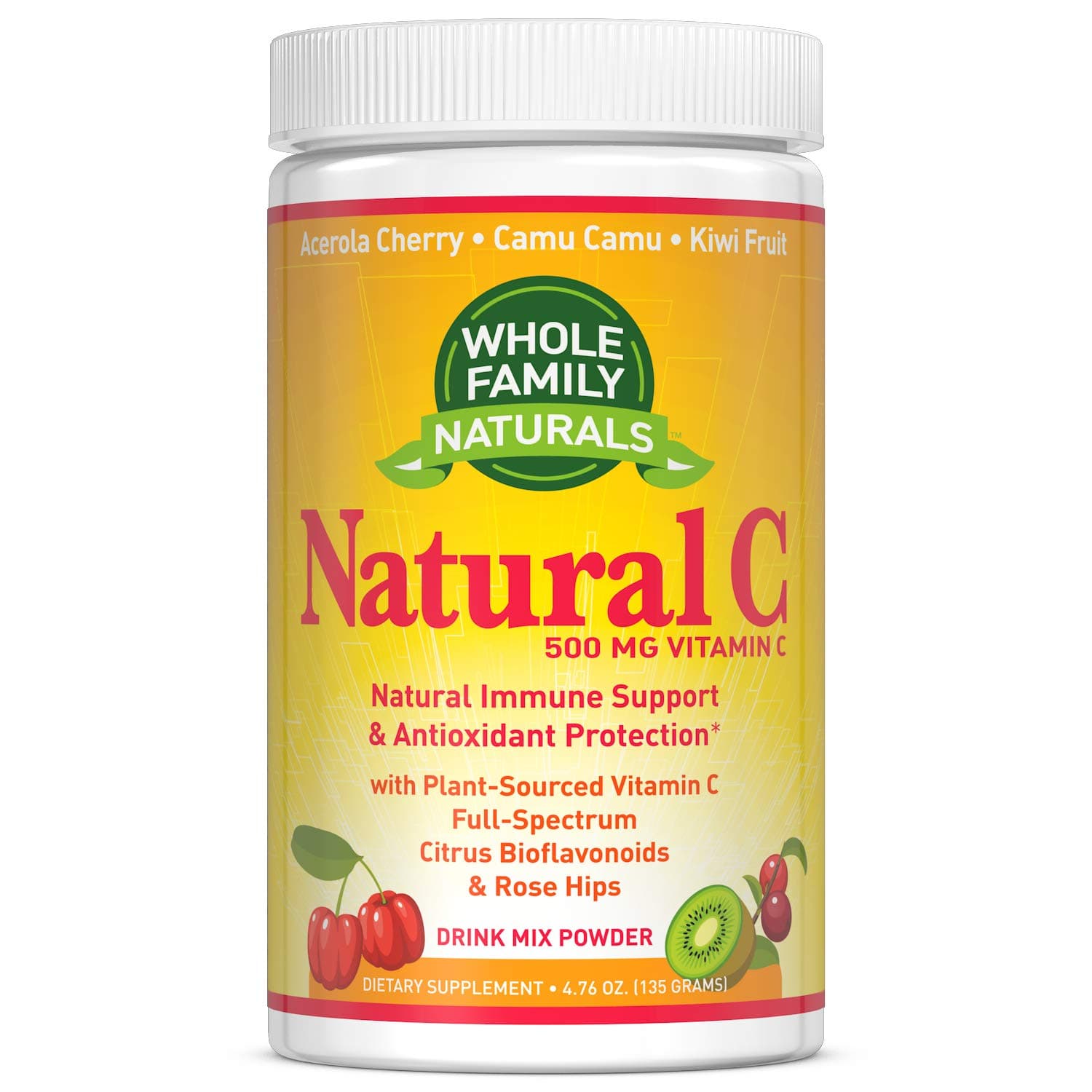 Natural Vitamin C Powder with Acerola Cherry 500mg