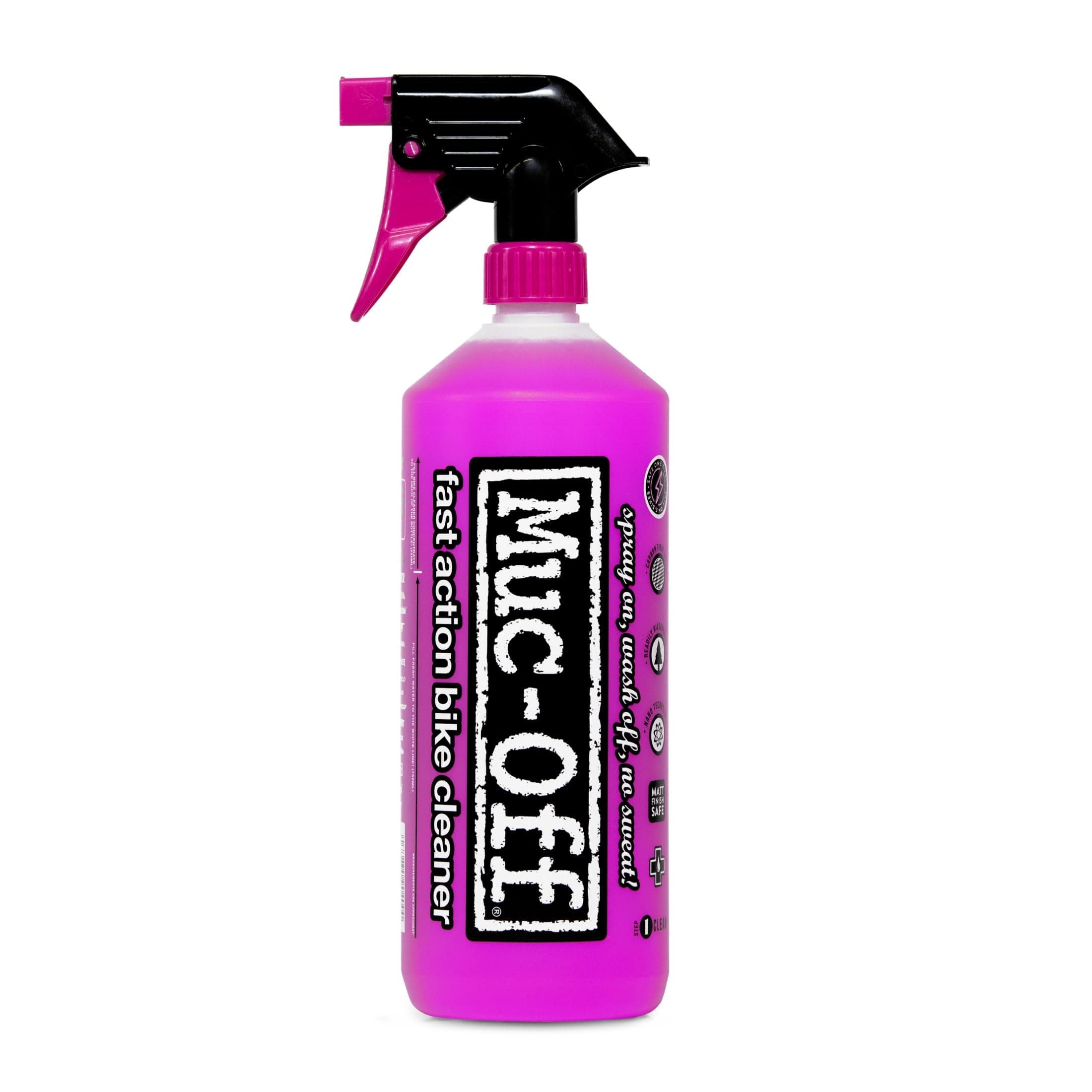 Muc-Off Nano Tech Bike Cleaner - Advanced Cleaning with Nano Technology - Biodegradable and Solvent-Free - Safe on Carbon Fibre - Bike Cleaner for MTB, Road & Gravel - 1L